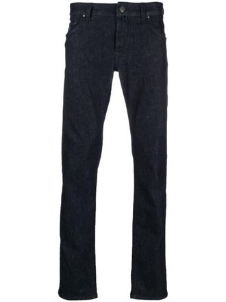 Jacob Cohen Jeans dritti con ricamo - Blu