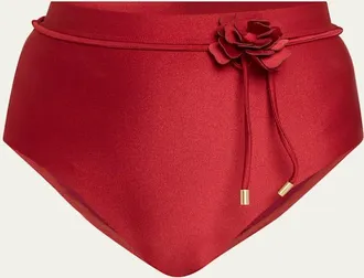 Zimmermann Cascadian Flower High-Waist Bikini Bottoms
