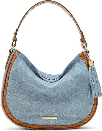 Brahmin Small Kathleen Womens Handbags Denim, Leather/Polyester