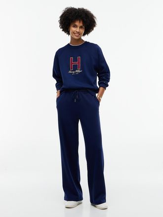 Tommy Hilfiger Womens Straight Leg Sweatpant - Carbon Navy - XXL