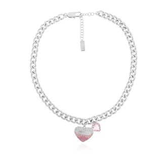 Marc Jacobs Necklaces, female, Gray, Size: ONE SIZE Heart Balloon Pave Necklace