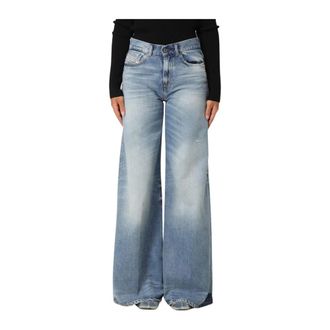 Diesel Wide Jeans, female, Blue, W25, Wide Leg Jeans
