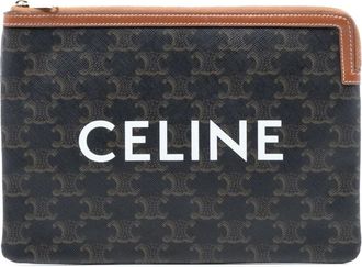 Celine Pre-owned Clutches, female, Brown, Size: ONE SIZE Pre-owned Printed Pouch