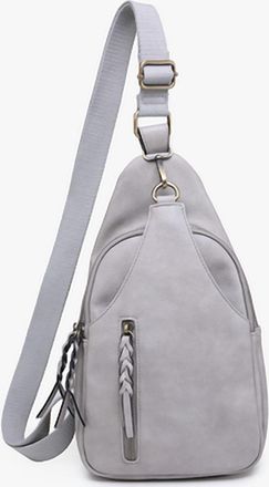 Jen & Co. Womens Nikki Compartment Crossbody Sling Bag In Gray