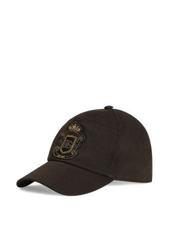 Dolce & Gabbana logo-embroidered cap - men - Cotton/Elastane/Viscose - 58 - Brown