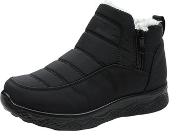 Generic Dritnow Snow Boots Women, Anti-Slip Waterproof Warm Winter Shoes, Waterproof Non-Slip Fur Lined Warm Winter Ankle Boots (Black,4.5)