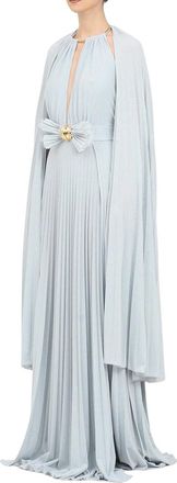 Elisabetta Franchi Light Blue Viscose Polyester Polyamide Dress