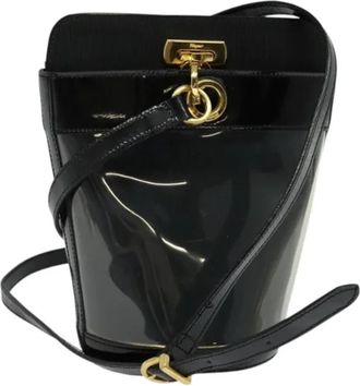 Ferragamo Pre-owned Vinyl shoulder-bags - Dames - Vintage Tas - Zwart - ONE Size - Leer - Vintage