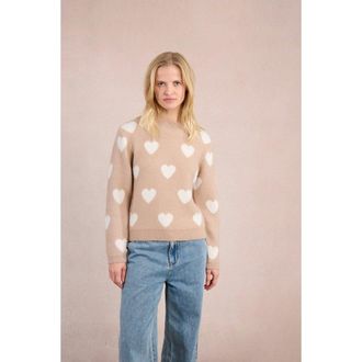 Molly Bracken Trui in tricot met hartjesmotief