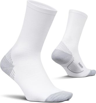 Feetures Plantar Fasciitis Relief Light Cushion Mini Crew Targeted Arch & Plantar Fascia Support in White at Nordstrom, Size Medium