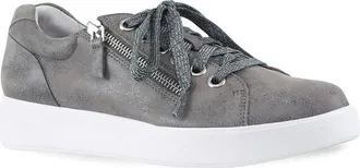 Munro Tilly Sneaker in Greige Leather at Nordstrom, Size 7.5
