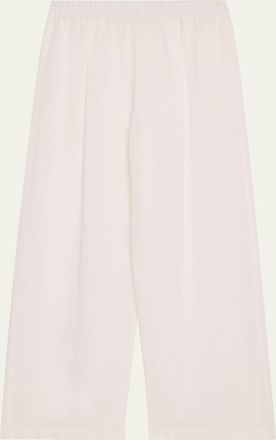 Michael Kors Wide-Leg Linen Crepe Gauze Pants