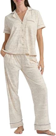 Splendid Short Sleeve Pajamas in Love Letter at Nordstrom, Size X-Large