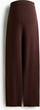 H&M Mama Knitted Trousers in Dark Brown at Nordstrom, Size Xx-Large