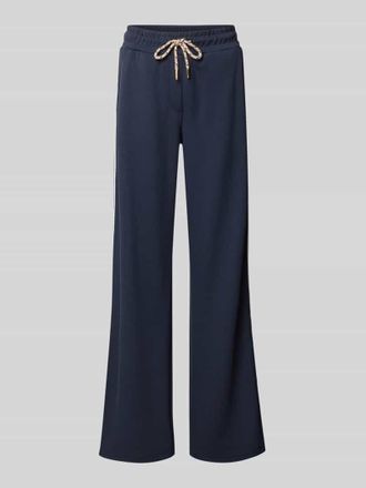 Betty Barclay Sweatpants aus Viskose-Mix mit weitem Bein in Marine, Gr&ouml;&szlig;e 36