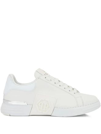 Philipp Plein Sneakers Phantom Kick$ con placca logo - Bianco