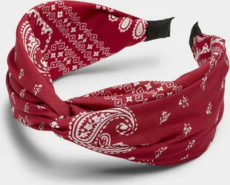 Simons Womens Knotted wide paisley headband