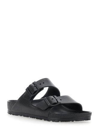 Birkenstock Womens Sandals Arizona Rubber, Black Synthetic