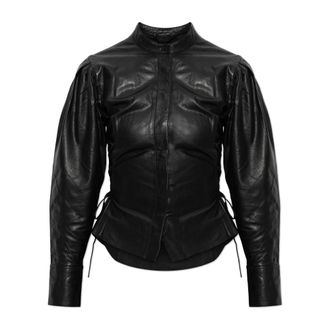 AllSaints Camisa de Piel Evanna - Blouses & Shirts - Mujer - Negro - 2XS
