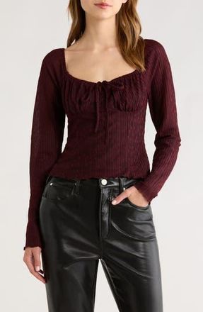 All in Favor Lace Top in Wine at Nordstrom Rack, Size Small