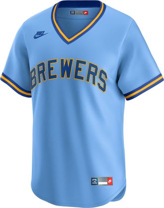 Nike Milwaukee Brewers Cooperstown Nike Mens Dri-FIT MLB Limited Jersey in Blue | CO25MIC1MIB-A3F