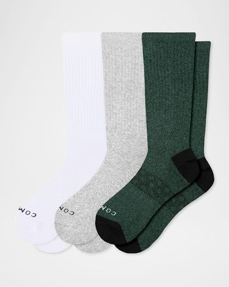 Comrad Mens 3-Pack Cotton Crew Socks