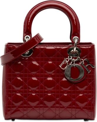 Dior Pre-owned Dior Medium Patent Cannage Lady Dior Ladies ID-0197