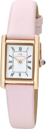 Porsamo Bleu Karolina Leather Strap Watch, 21.5mm x 30mm in Rose/Pink at Nordstrom Rack
