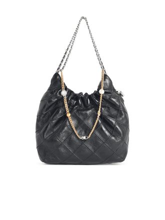 Tory Burch Tory Burch Fleming Mini-Tasche aus schwarzem Lear