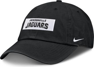Nike Jacksonville Jaguars Primetime Club Wordmark Nike Mens NFL Adjustable Hat in Black | NF0200A9N-ZW0