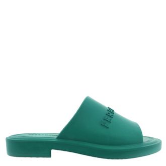 Ferragamo Giuneva Logo Embossed Slides, Size 9