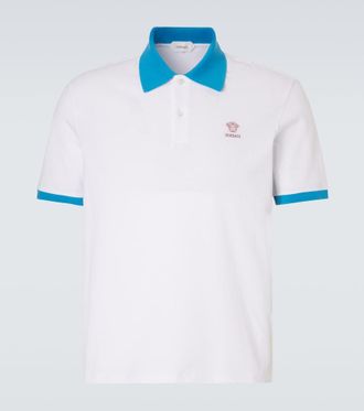 Versace Polo de algod&oacute;n estampado