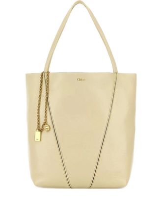 Chlo&eacute; chain charm tote bag - Yellow