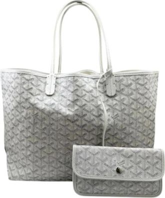 Goyard Pre-owned Vintage Shoulder Tote - Dames - Vintage Shopper - Wit - ONE Size - Leer - Vintage