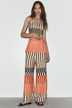Hutch High Rise Wide Leg Stripe Pants