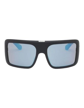 Police Mens Police Full Rim Square Frame Matte Black Sunglasses - Size: ONE size