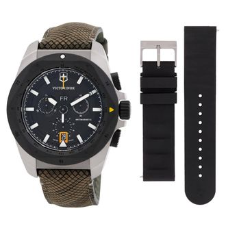 Victorinox by Swiss Army I.N.O.X. Chronograph Quartz Black Dial Mens Watch 241988.1