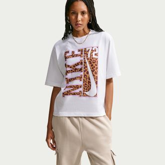Nike Womens Nike Sportswear Loose T-Shirt in White | JF8502-100