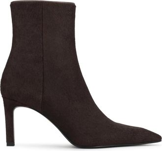 Kazar Elegante Laarsjes met Hoge Hak - Dames - Laarzen met Hak - Bruin - 38 EU - Leer - Schoenen