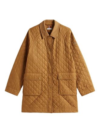 Tommy Hilfiger quilted-pocket coat - women - Fabric - S - Brown