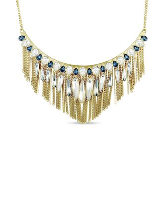 Swarovski statement necklace - women - Crystal/Yellow Gold Plated Stainless Steel - One Size