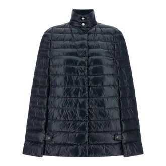 Herno Ultralichte Nylon Cape Donsjas - Dames - Jassen - Blauw - Maat: M Nylon