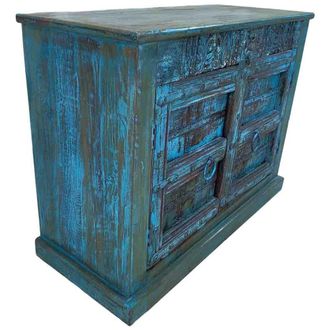 Wanderlust Deco Aparador de madera artesanal 117x50x89h cm