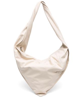 Christophe Lemaire Scarf leren crossbodytas - Wit