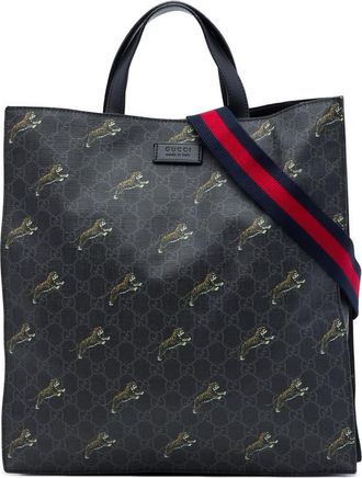 Gucci Pre-owned Gucci GG Supreme Web Tiger Convertible Soft Tote Unisex 12363CF7YWGH6G79