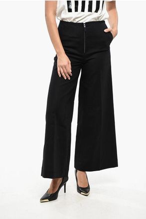 Toteme Cotton Wide Leg Pants with Zip size 38