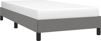 vidaXL Vidaxl - Estructura De Cama Sin Colch&oacute;n Tela Gris Oscuro 90x200 Cm