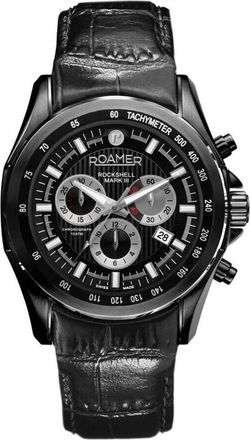 Roamer Rockshell Mark III Chrono - Heren - Horloges - Zwart - ONE Size - Leer - Accessoires