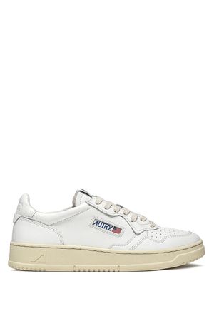 Autry Medalist Leather Sneakers White Heel Tab