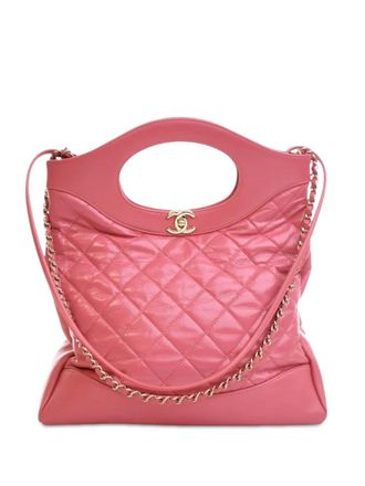 Chanel 2019 Small Shiny Aged Calfskin 31 Shopping Bag satchel - women - Calf Leather - One Size - Pink